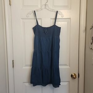 XL Denim Dress with Adjustable Spaghetti Straps